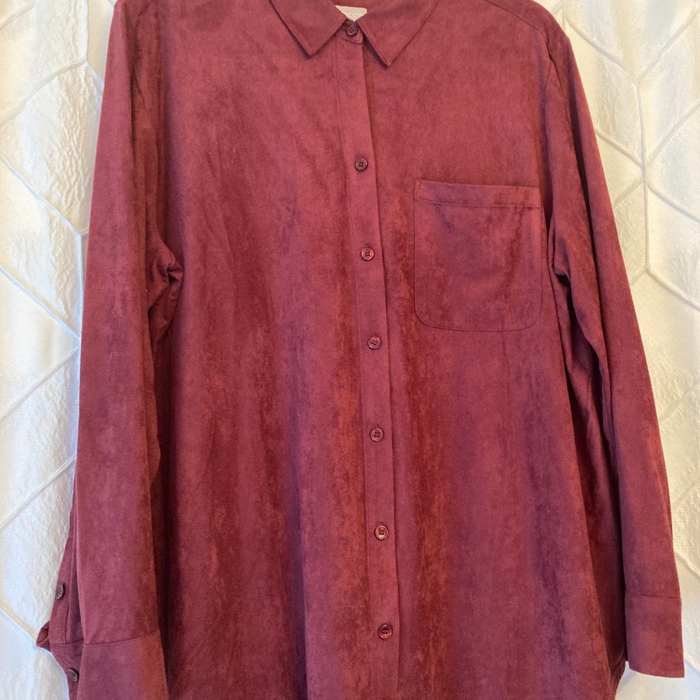 Sueded blouse - Chico's Size 3